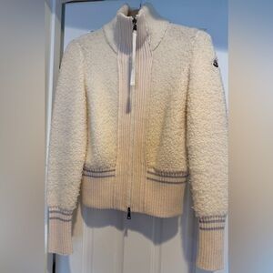 Moncler Ivory Maglione Tricot Cardigan